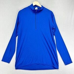 Vintage Patagonia Quarter Zip Capeline Baselayer Mens L Blue‎ Long Sleeve USA